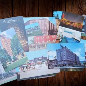 16 MCM Motel/Hotel Postcards; Unused Less 2 Signed/Postmarked: Cape May, Harrisburg, Oil City, Frisco, Denver, Elizabeth NJ, Eastern Shore