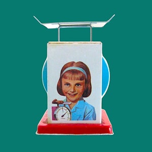Tin Toy Scale by Daiya/Japan; '50s Atomic Play/Children's Room/Classroom; Bell Rings