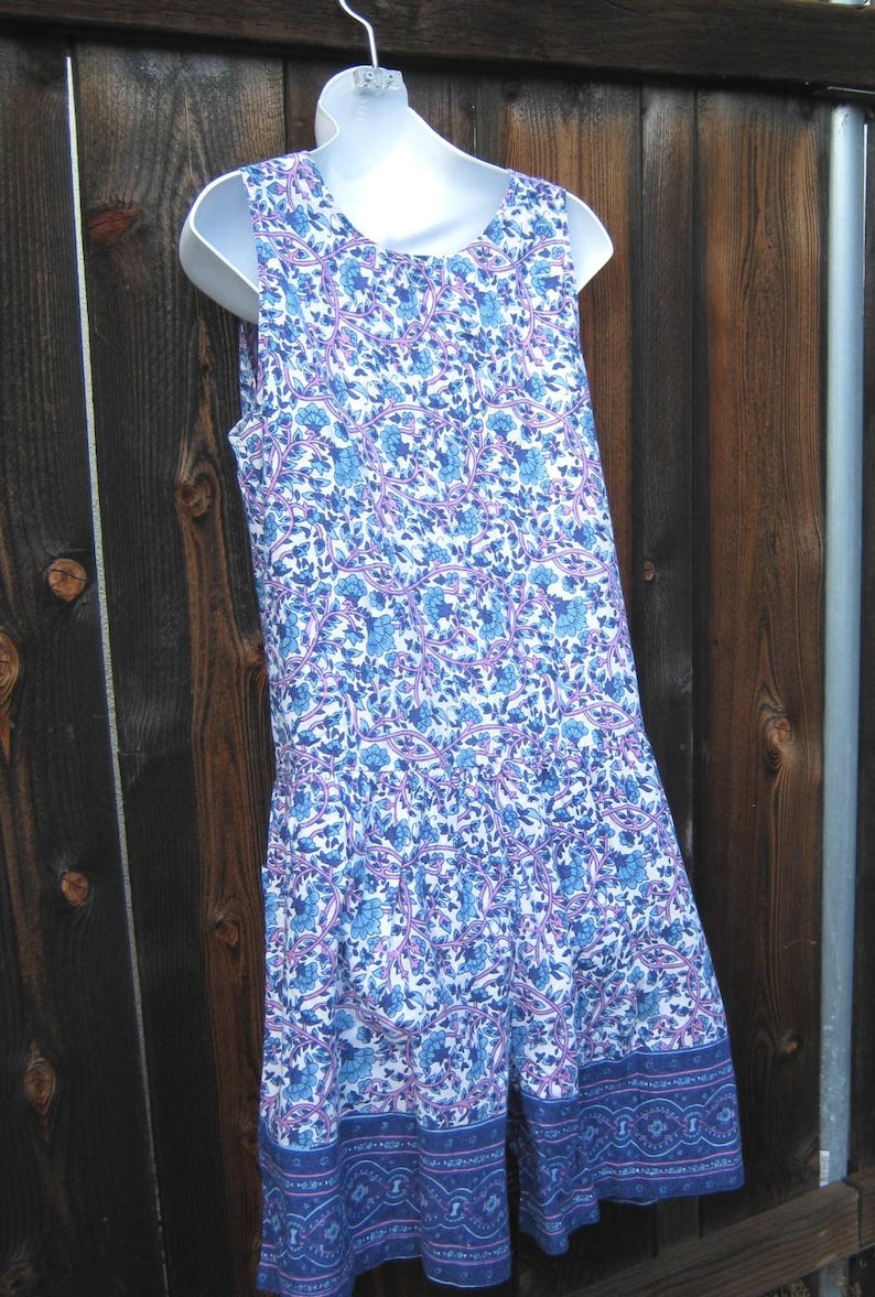 Low-Waist Cotton Knee-Length Grungy Pocketed OnesieSunsuit Blue /& Purple Floral Romper; Large