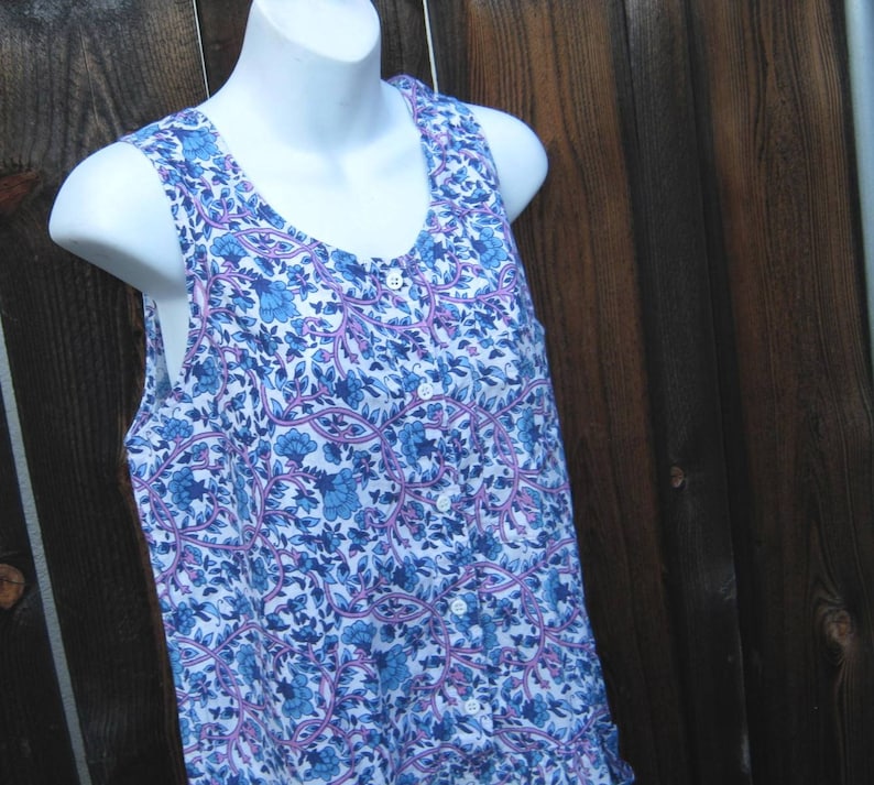 Low-Waist Cotton Knee-Length Grungy Pocketed OnesieSunsuit Blue /& Purple Floral Romper; Large