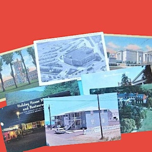 8 Vintage DC/Virginia/Maryland Hotel/Motel Postkarten + Woodward & Lothrop; Baltimore-Museum; Midcentury/Leinen/Ocean City/Virginia Beach