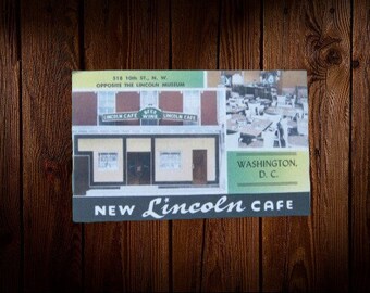 8 D.C./Va./Ocean City Md. Postcards: Rare New Lincoln Cafe, Lafayette Hotel, Sheraton-Park, Mt. Vee, Evans Farm, Monticello Hotel, Antique