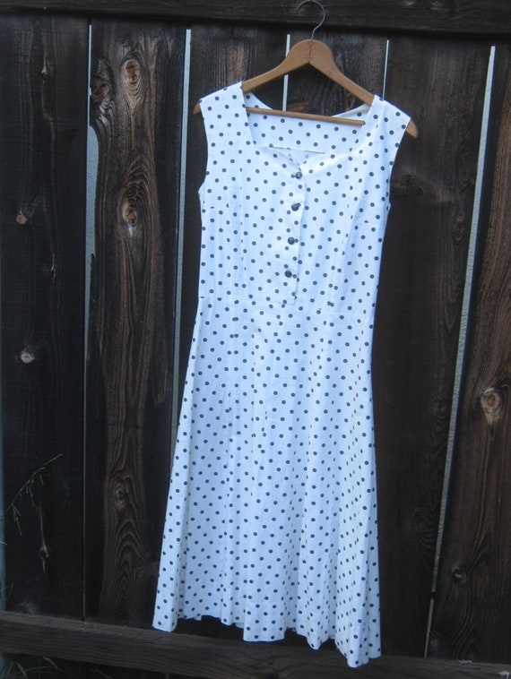 Polka Dotted '50s Day Dress; 5-6/Small Sweetheart… - image 3