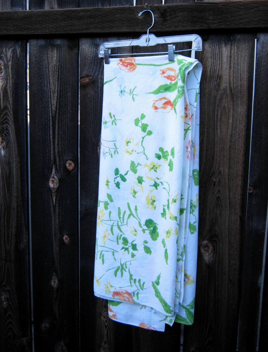 Floral Twin Bed Sheet Choose Mod Garden Print Flat Sheet or Etsy