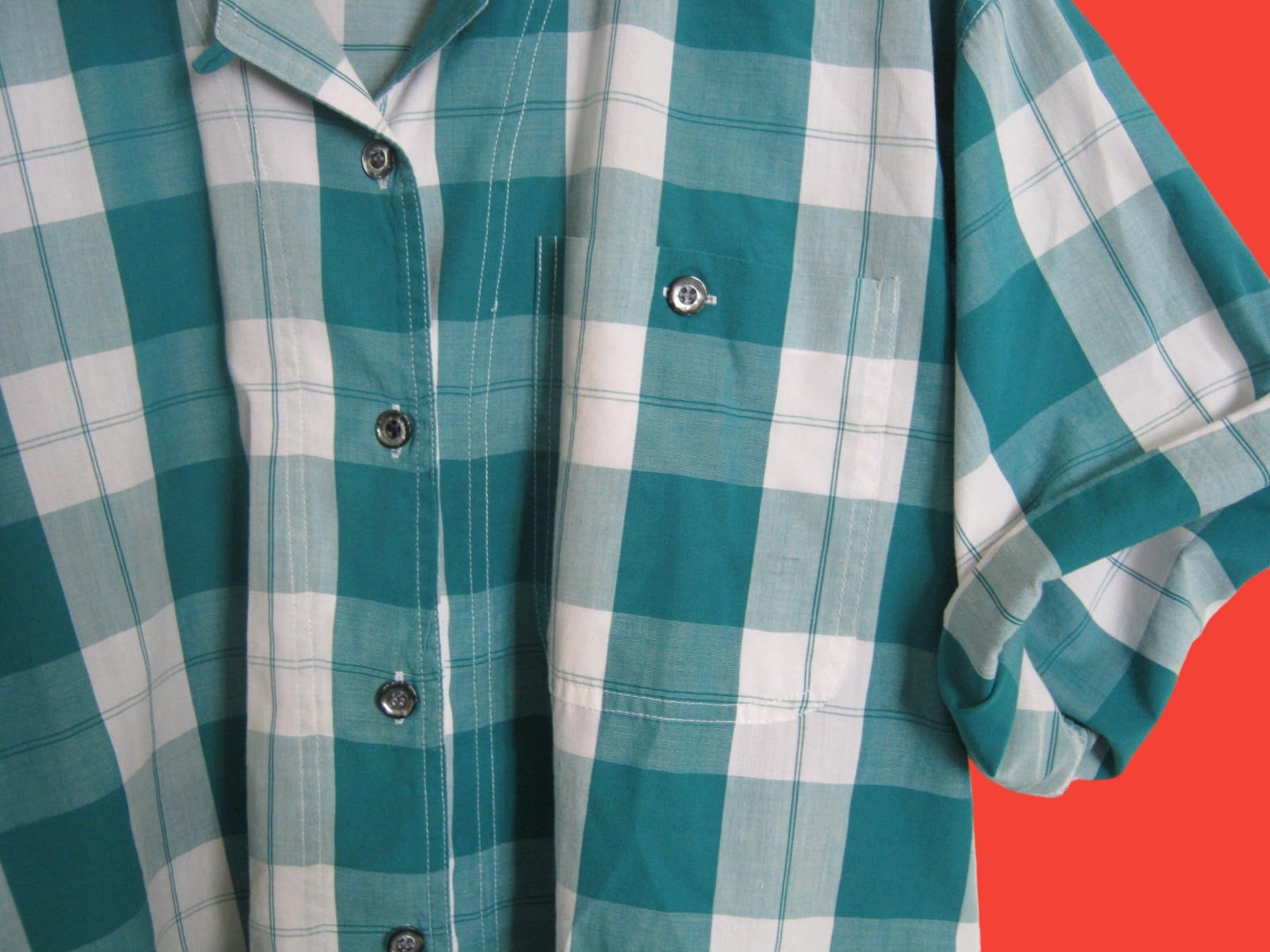 Top da uomo alla moda estiva Camicie patchwork a colori a quadretti Camicia blu bianca casual da lavoro a maniche corte slim fit – acquista a prezzi convenienti sul marketplace