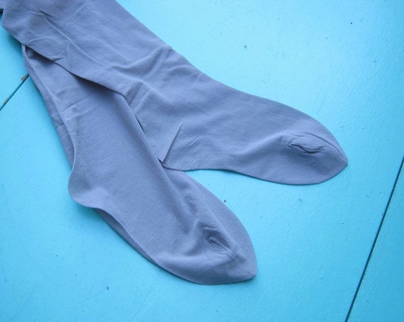 1970s Vintage Charcoal Grey Nylon Pantyhose; Size