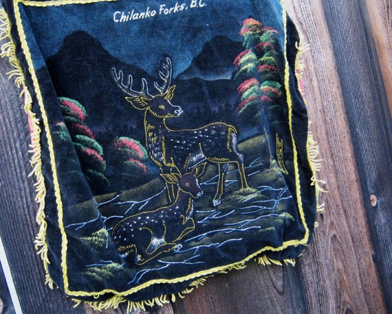 2 Vintage Kitsch Canada Pillow Covers Sequined Black Etsy