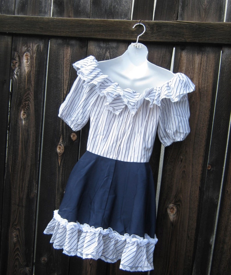 Costume uniforme de femme de chambre à rayures courtes à  Etsy