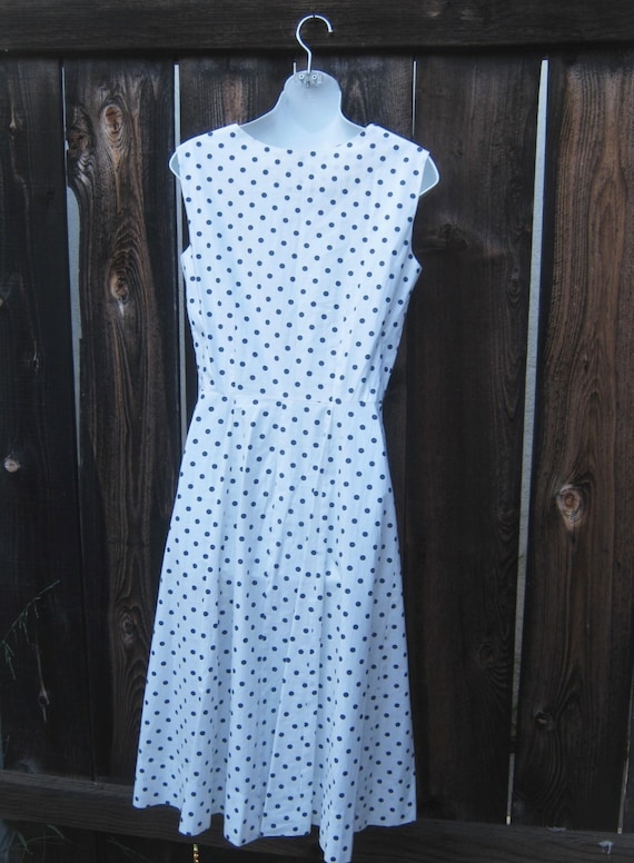 Polka Dotted '50s Day Dress; 5-6/Small Sweetheart… - image 5