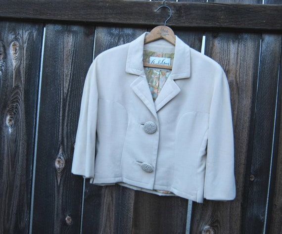 Cropped Tan Midcentury Jacket by Ben Zuckerman for
