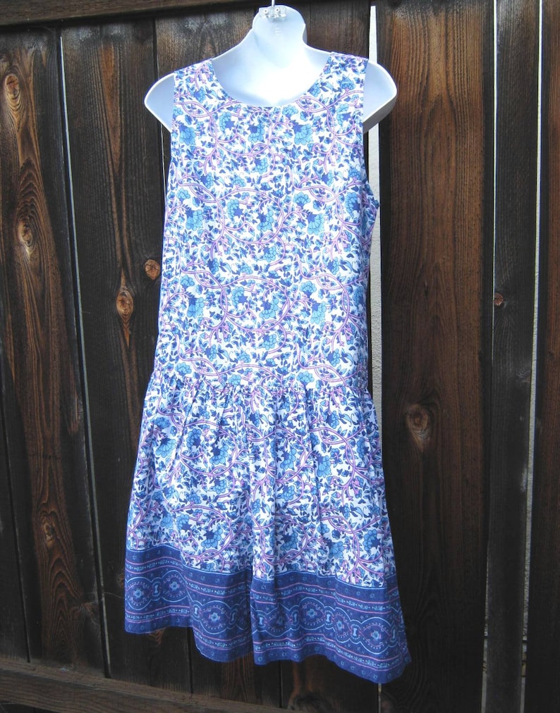 Low-Waist Cotton Knee-Length Grungy Pocketed OnesieSunsuit Blue /& Purple Floral Romper; Large