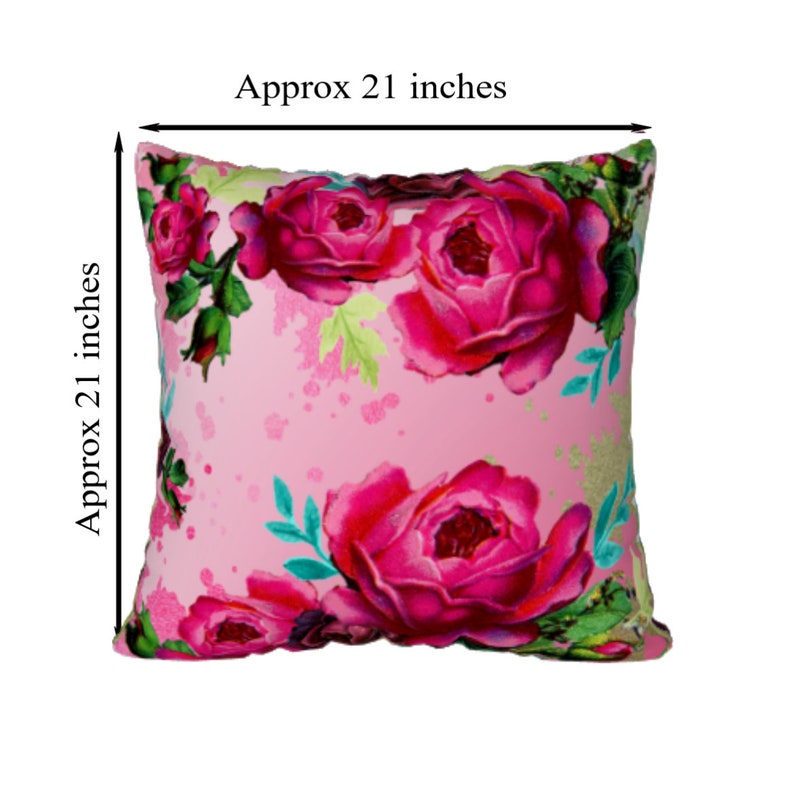 Vintage Pink Peony Flowers Pink Cushion Cover Floral Sofa Etsy
