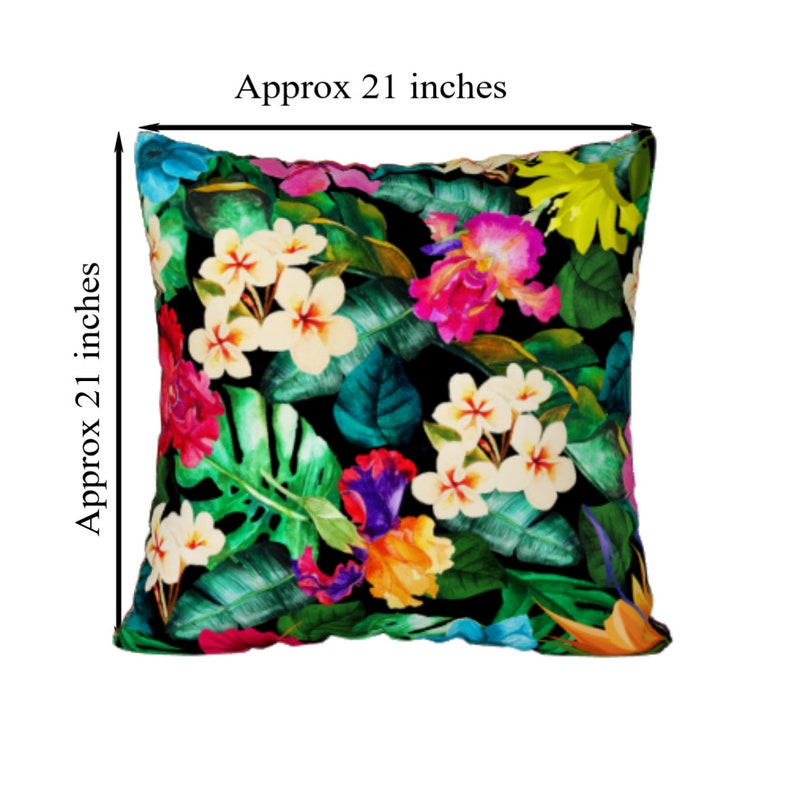 Tropical Floral Pillow Cover Sofa Pillow Decorative Pillow Etsy