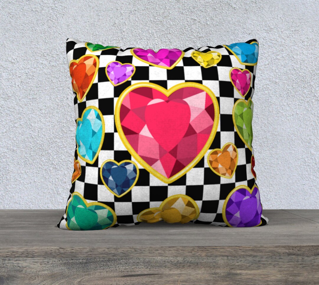 Heart Pillow Cover Throw Pillow Love Heart Large Accent Cushion
