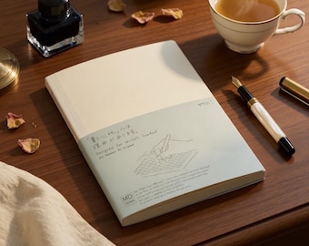 Cuaderno Midori MD A5 rayado - 176 páginas, papel MD japonés, apto para pluma estilográfica