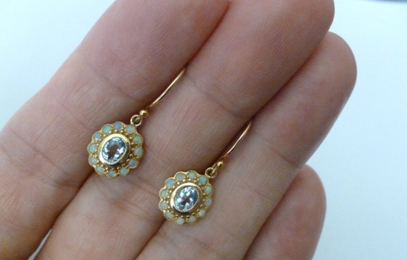 Orecchini Lobo Punto Luce Amélie Oro Giallo Topazio Cubic Zirconia - Foto 5