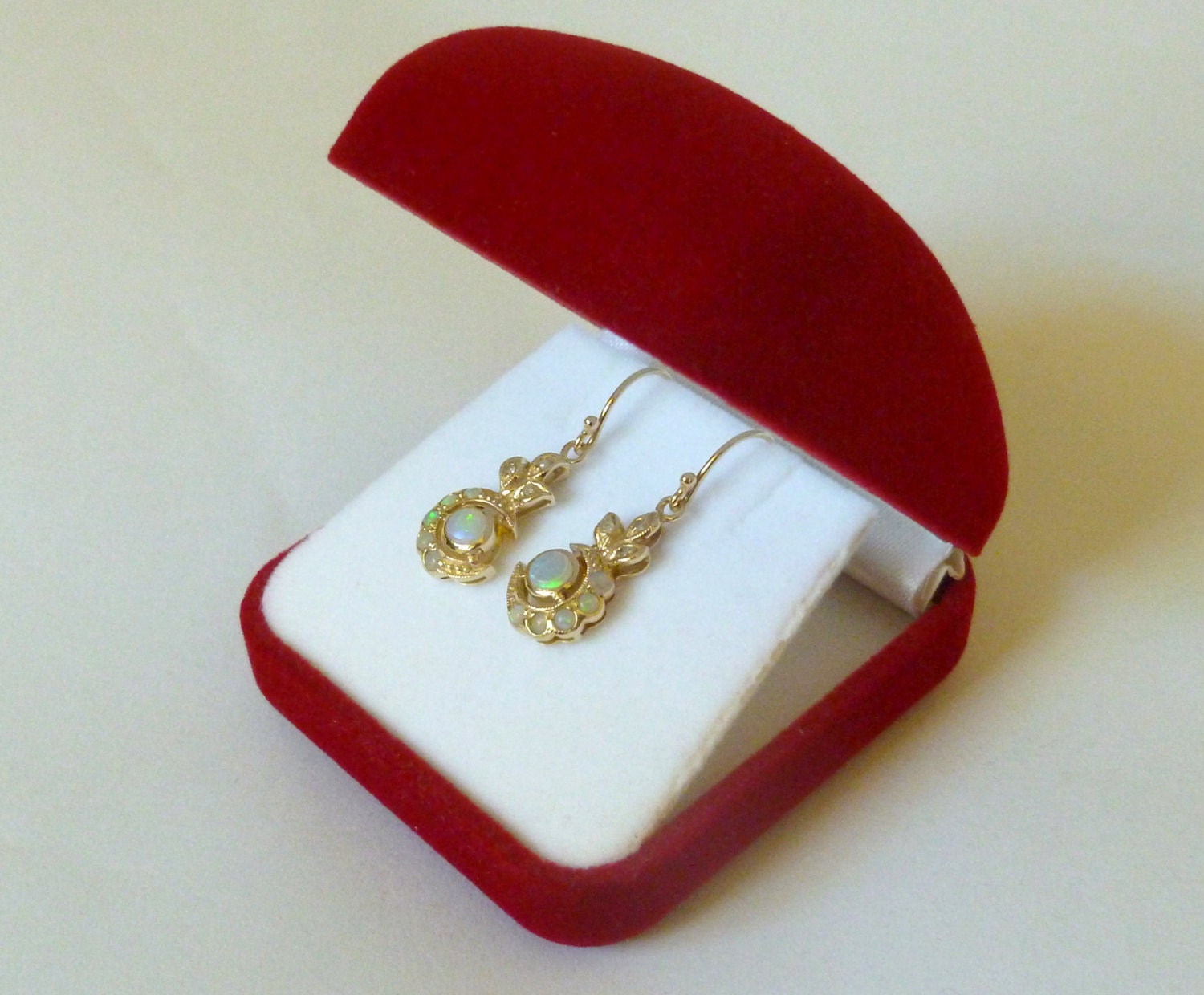 Vintage Earrings Solid Gold 9ct 9k 14k 18k Womens Etsy