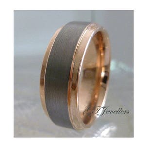 Rose Gold Tungsten Ring, Brushed Tungsten Band, 8mm, 6mm, Tungsten Wedding Band, Anniversary, Engagement, TR70 Custom