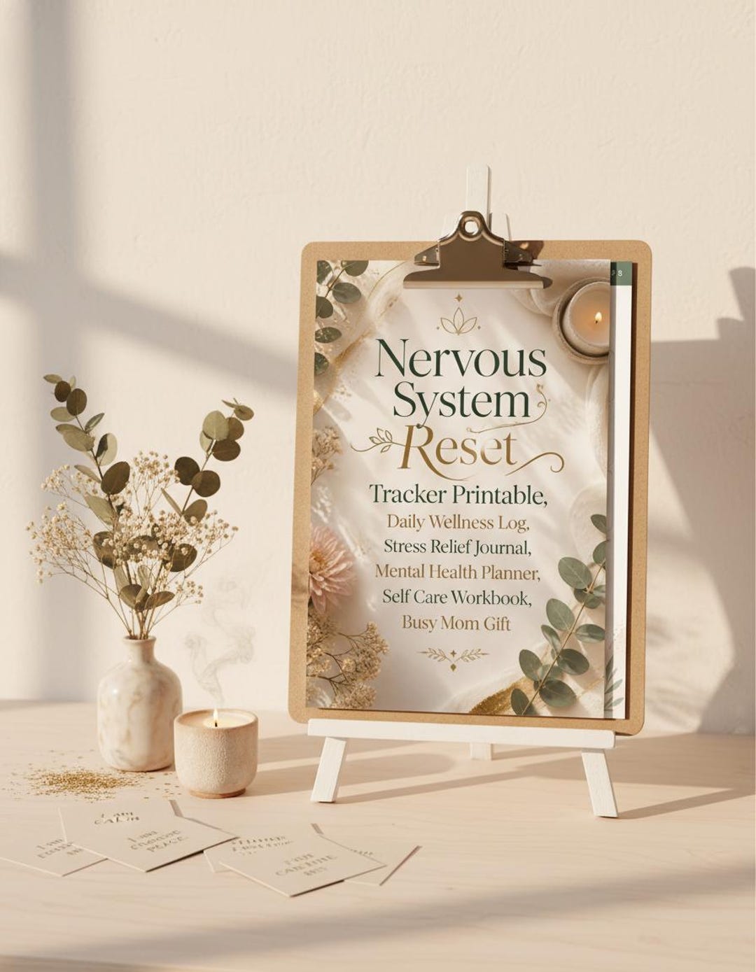 Nervous System Reset Tracker Printable, Daily Wellness Log, Stress ...