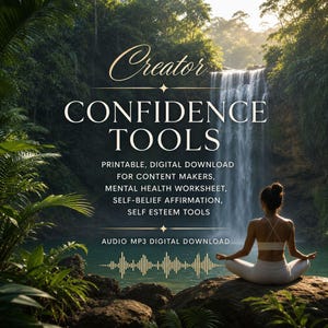 Creator Confidence Tools PDF + Audio MP3 + Quotes Pack | Content Creator Mindset Bundle