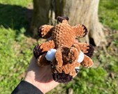 Handmade Crochet Cow Plush: Highland or Spotted Amigurumi Farm Animal Toy