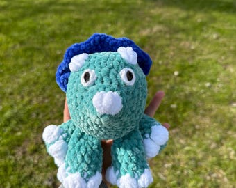 Peluche de Triceratops, juguete de dinosaurio hecho a mano, regalo de dinosaurio, decoración para guardería, dinosaurio amigurumi