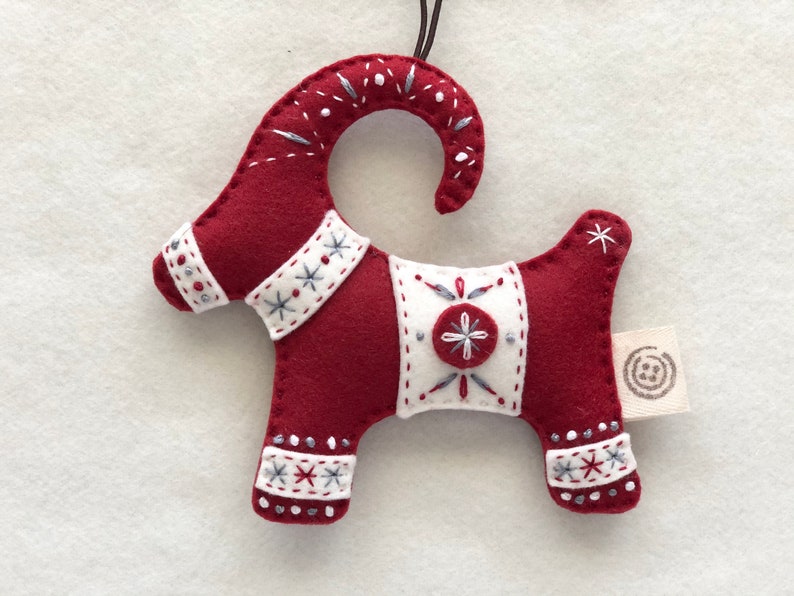 Nikkie's Felt Julbock yule Goat Christmas Ornament Red Etsy