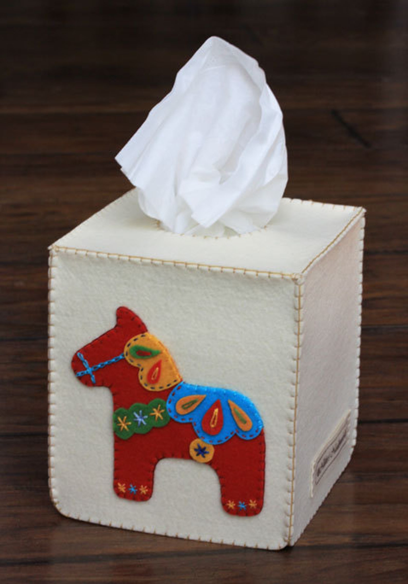 Nikkie's Felt Dala Horse Tissue Box Cover A Red Horse on Etsy