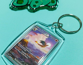Charizard (199/165) Pkmn Tcg Card Rectangle Acrylic Keychain Sv:151