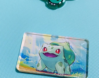 PKMN Upcycled Trading Card Rectangle Acrylic Magnet (Batch #1)