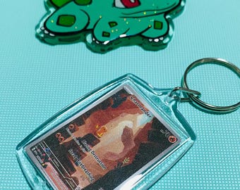 Charmander (168) or Squirtle (170) Pkmn Tcg Card Rectangle Acrylic Keychain Sv:151