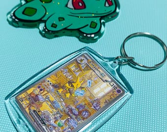 Alakazam (201/165) Pkmn Tcg Card Rectangle Acrylic Keychain Sv:151