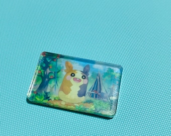 Morpeko PKMN Upcycled Trading Card Rectangle Acrylic Magnet