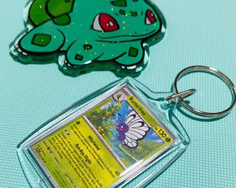 Butterfree (012/165) PKMN TCG Card Rectangle Acrylic Keychain SV:151