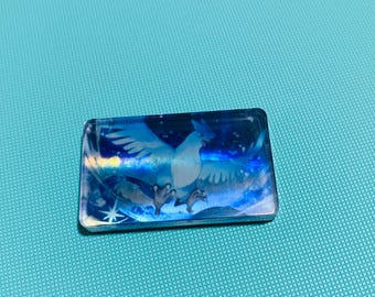 Imán acrílico rectangular de carta coleccionable reciclada de Articuno PKMN