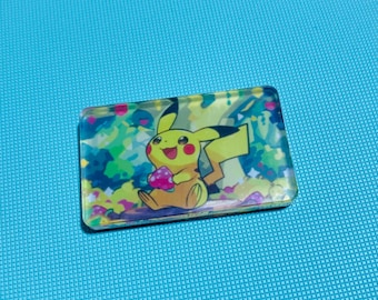 Pikachu #2 PKMN Upcycled Trading Card Rectangle Acrylic Magnet