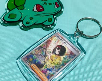 Erika's Invitation (203/165) Pkmn Tcg Card Rectangle Acrylic Keychain Sv:151