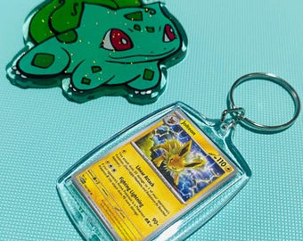 Jolteon (135/165) PKMN TCG Card Rectangle Acrylic Keychain SV:151