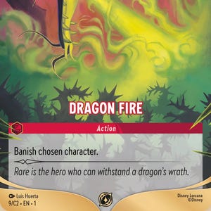 Dragon Fire - Action- TCG - Holo Card - Proxy Lorcana