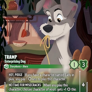 Tramp - Enterprising Dog - TCG - Holo Card - Proxy Lorcana