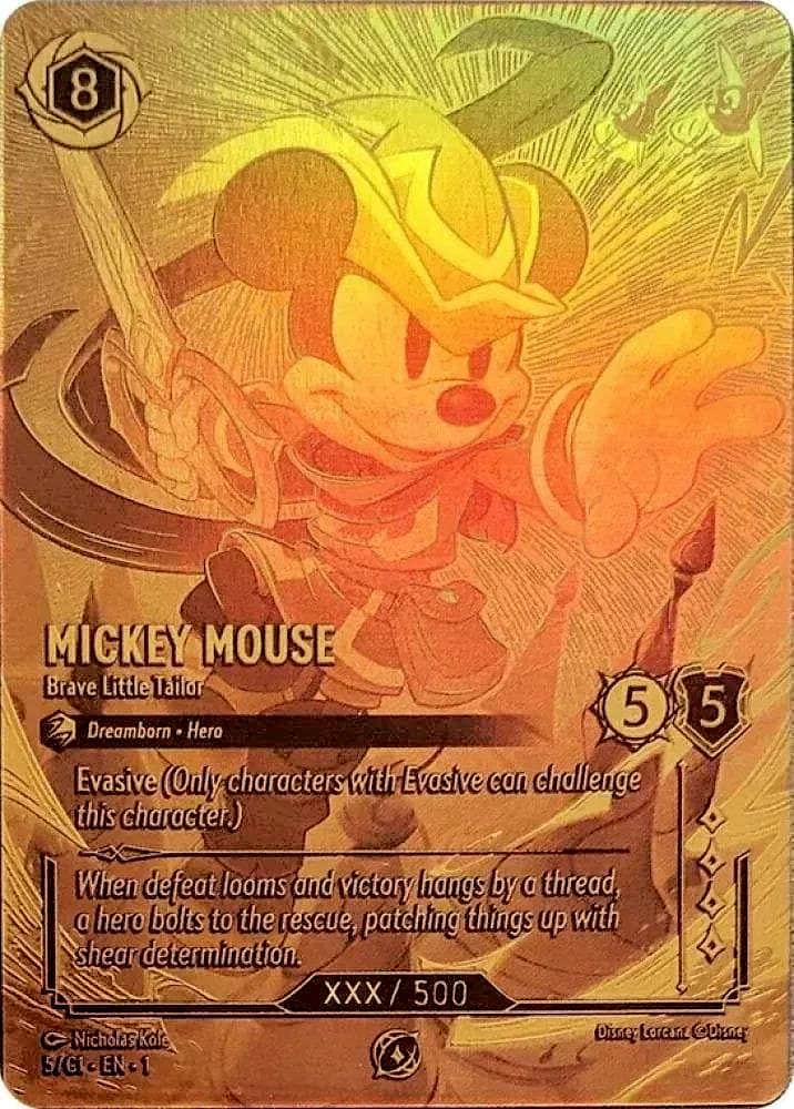 Gold mickey mouse lorcana card - Etsy 日本