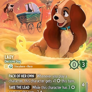 Lady - Decisive Dog - TCG - Holo Card - Proxy Lorcana