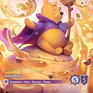 lorcana winnie the pooh cards Disney Card Sleeves (65 Count) King Disney Lorcana Azurite Sea Winnie