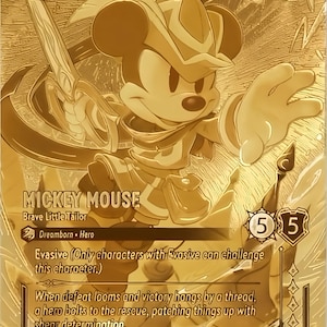Gold mickey mouse lorcana card - Etsy 日本
