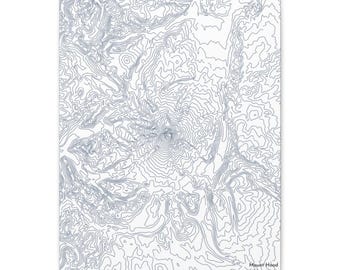 Mount Hood Map | Canvas Print