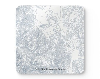 Park City Map | Hardboard Coaster Set of 4