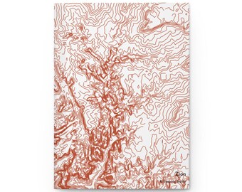 Mapa del Parque Nacional Zion / Cuaderno de tapa dura