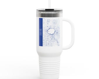 Mapa del Parque Nacional del Lago Crater / Taza de viaje de 1,2 litros