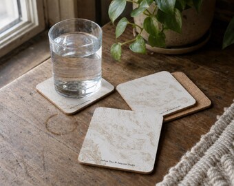 Joshua Tree National Park Map | Hardboard Coaster Set of 4