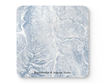 Breckenridge Map | Hardboard Coaster Set of 4